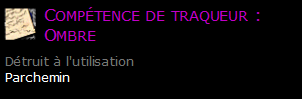 Compétence de traqueur : Ombre