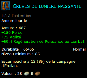 Grèves de lumière naissante