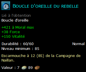 Boucle d'oreille du rebelle