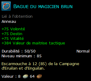 Bague du magicien brun