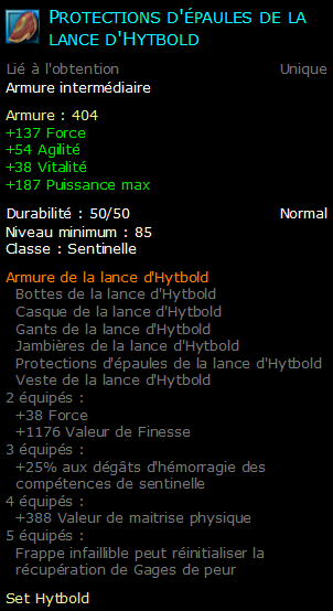 Protections d'épaules de la lance d'Hytbold