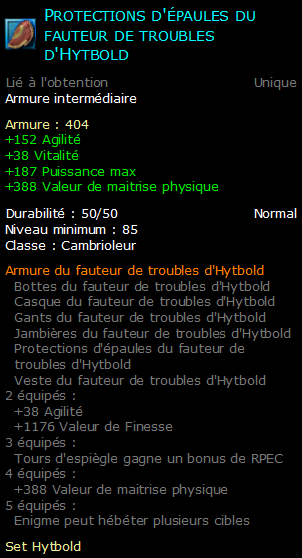 Protections d'épaules du fauteur de troubles d'Hytbold