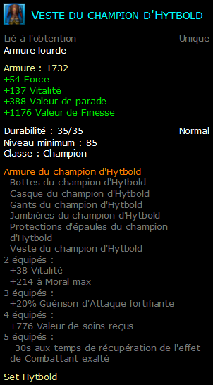 Veste du champion d'Hytbold