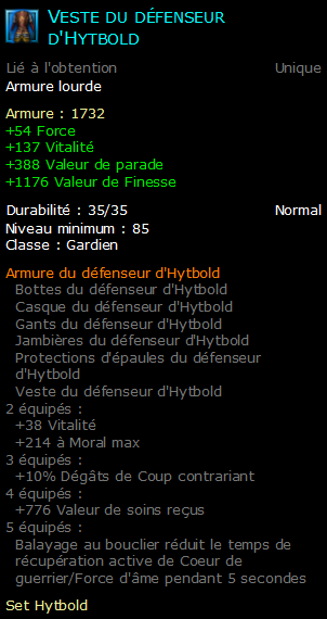 Veste du défenseur d'Hytbold