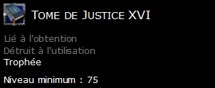 Tome de Justice XVI