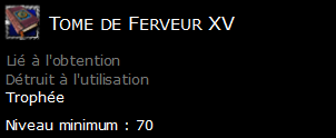 Tome de Ferveur XV