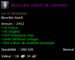 Bouclier lourd de Léofmar