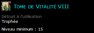 Tome de Vitalité VIII