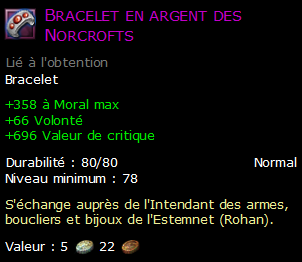 Bracelet en argent des Norcrofts