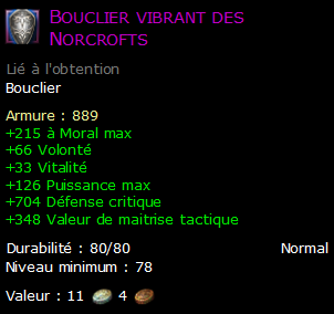 Bouclier vibrant des Norcrofts