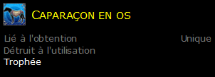 Caparaçon en os