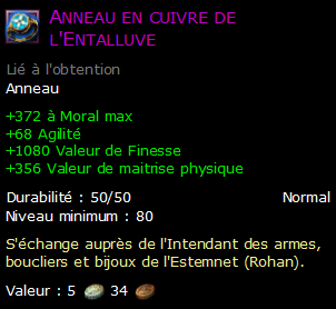 Anneau en cuivre de l'Entalluve