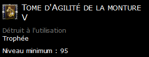 Tome d'Agilité de la monture V