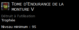 Tome d'Endurance de la monture V