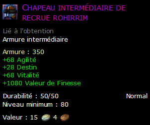 Chapeau intermédiaire de recrue rohirrim