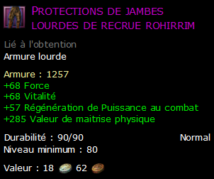 Protections de jambes lourdes de recrue rohirrim