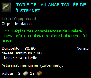 Etoile de la Lance taillée de l'Estemnet