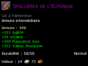 Spallières de l'Elfgarde