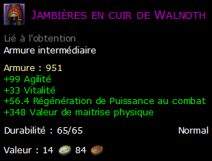 Jambières en cuir de Walnoth