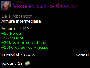 Veste en cuir de Garmund