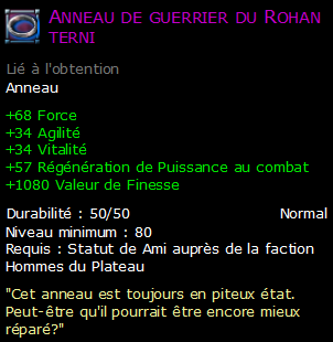 Anneau de guerrier du Rohan terni