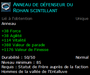 Anneau de défenseur du Rohan scintillant