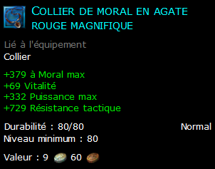 Collier de moral en agate rouge magnifique