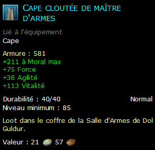 Cape cloutée de maître d'armes