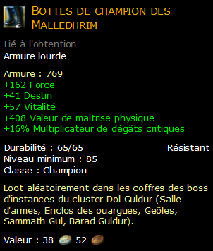 Bottes de champion des Malledhrim