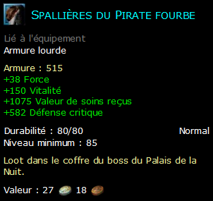 Spallières du Pirate fourbe