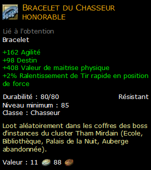 Bracelet du Chasseur honorable