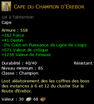 Cape du Champion d'Erebor