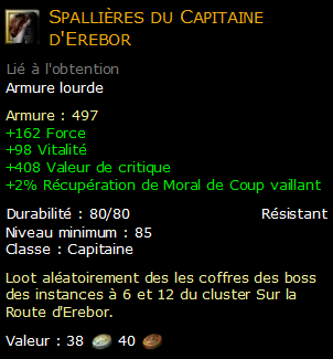 Spallières du Capitaine d'Erebor