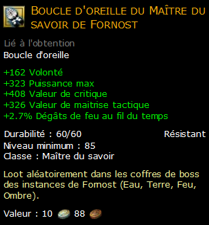 Boucle d'oreille du Maître du savoir de Fornost