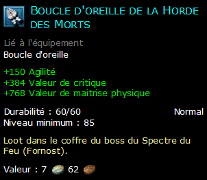 Boucle d'oreille de la Horde des Morts